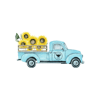mamabeesfarm summer truck sunflower harvest Sticker