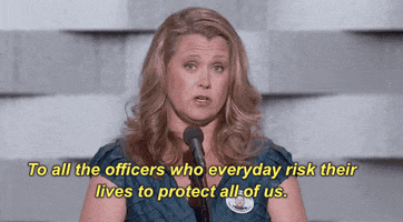 democratic national convention to all the officers who everyday risk their lives to protect all of us GIF by Election 2016