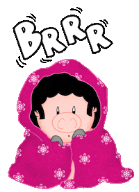 Christmas Freezing Sticker by Afro Pig