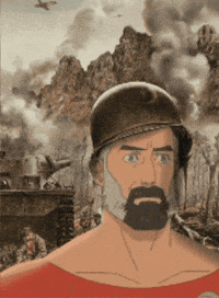 Thousand Yard Stare Mark GIF