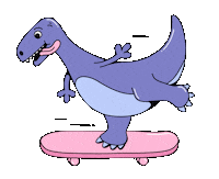 Studiohawaii skate ride dino dinosaure Sticker