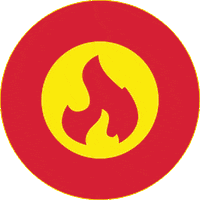 BCBInternational fire dragon flame survival Sticker