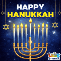 Happy Holidays Candles GIF by Lucas and Friends by RV AppStudios