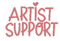 Nikkitaeart artist hearts support artists Sticker