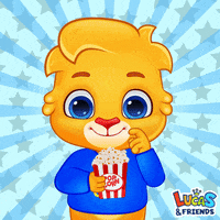 Happy Pop Corn GIF by Lucas and Friends by RV AppStudios
