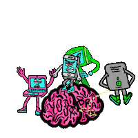 Pink Neon Sticker by Nuttz