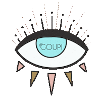 Goupi lashes evil eye mati eye lashes Sticker
