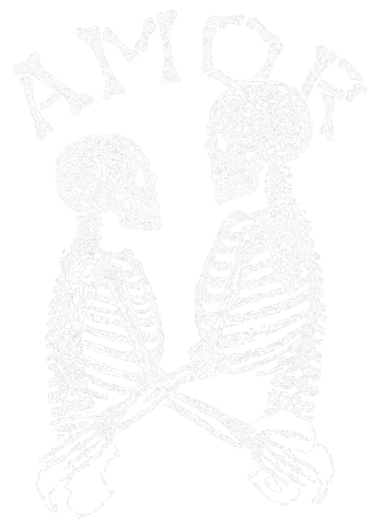 Couple Skull Sticker by aire retro