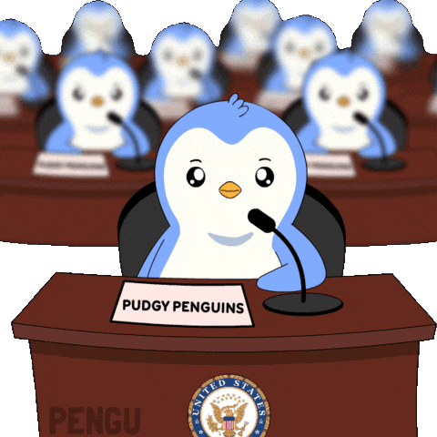 Penguin Speaking GIF by Pudgy Penguins