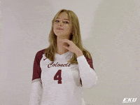 Eastern Kentucky Hair Flip GIF by EKU Sports