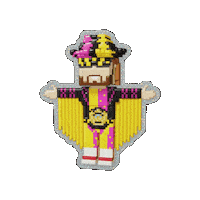 Macho Man Pixel Sticker by The LSD Hotel