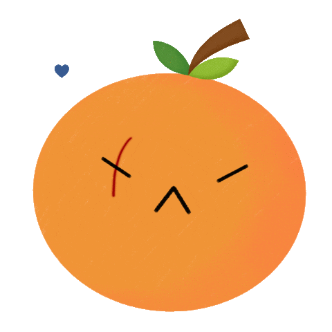 Orange Love Sticker