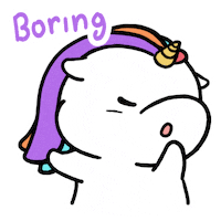 Bored Unicorn Sticker by Aminal Stickers