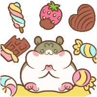 Chocolate Eating Sticker by catgrass
