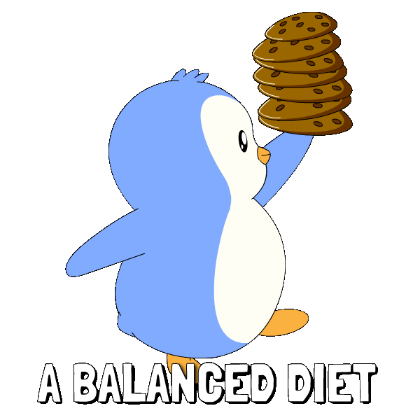 Penguin Eating Sticker by Pudgy Penguins
