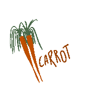Smallyingg orange deco carrot smallyingg Sticker