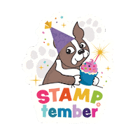 Celebrate Boston Terrier Sticker by Simon Says Stamp