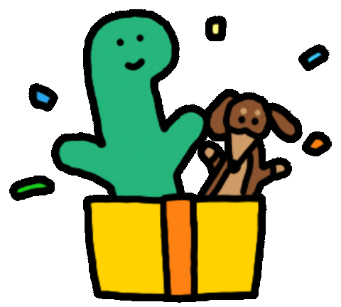 Party Dog Sticker by Joguman Studio