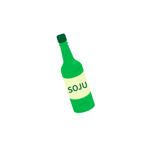 Korean Soju Sticker by Funcreate Studio
