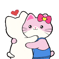 I Love You Hearts Sticker by Silly Kitties