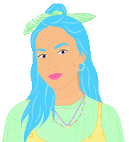 Girl Smile Sticker