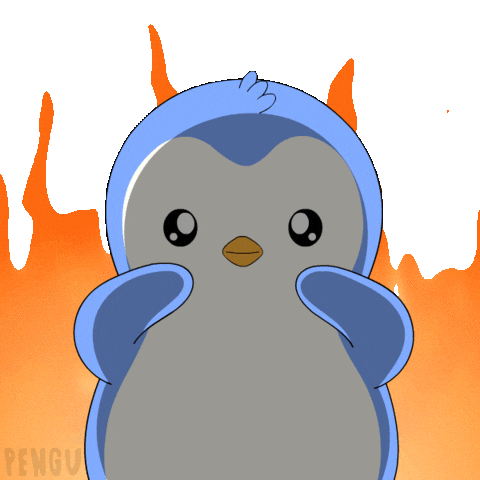 Fire Laughing Sticker by Pudgy Penguins