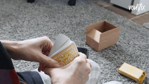 vonvix giphyupload playing cards cardistry under pressure GIF