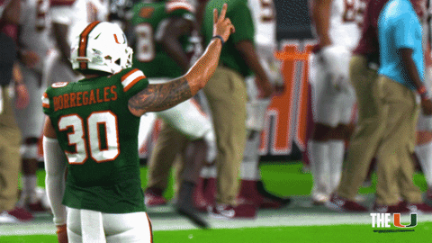 Ncaa Football Goodbye GIF by Miami Hurricanes