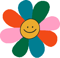 manjitthapp happy smile flower petals Sticker