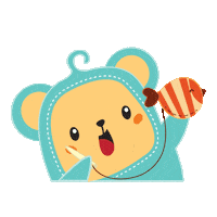 MYArtInternational happy wink bear craft Sticker