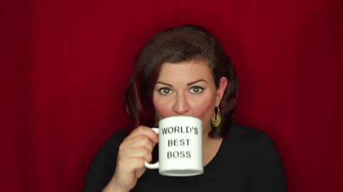 christinegritmon giphygifmaker coffee red morning GIF
