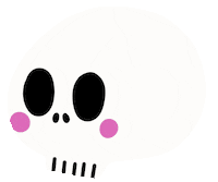 Halloween Skull Sticker by Nutmeg and Arlo