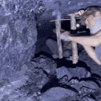 Crash5565 mining mines pickaxe coal mine GIF