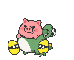 Dragon Pig Sticker by JKOPAY