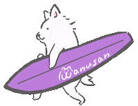 Dog Wave Sticker