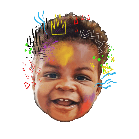 beleafmel smile baby mood black love Sticker