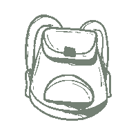 Travel Backpack Sticker by Caroline Wirtz