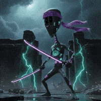 Ninja Sword GIF by Lonely Aliens