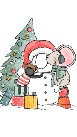Christmasmouse Sticker by Thuis bij Muis