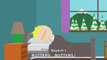 butters stotch sleeping GIF by South Park 