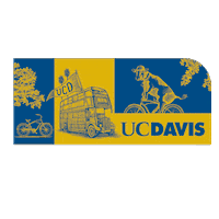 Double Decker Bus Cow Sticker by UC Davis