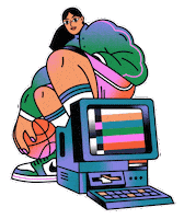 Girl Character Sticker