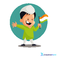 Independence Day India Sticker by Creative Hatti