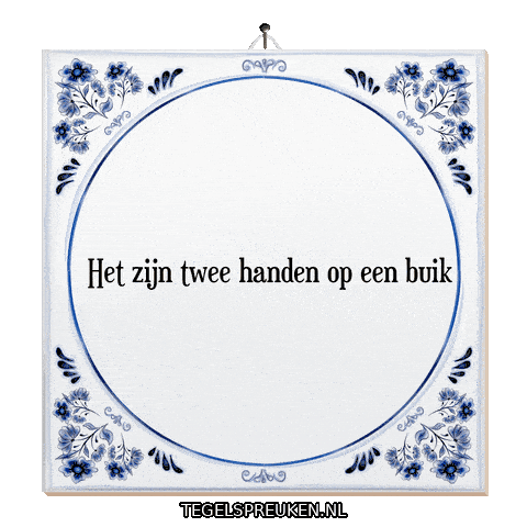 Teamwork Trots Sticker by Tegelspreuken.nl