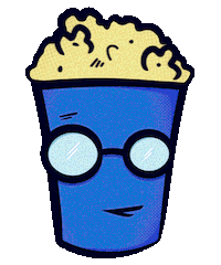 Glitch Popcorn Sticker