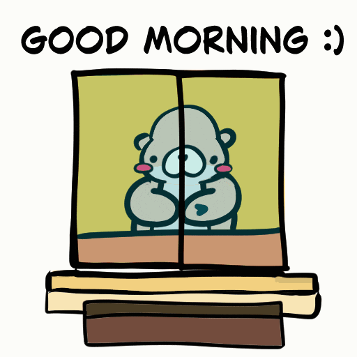 Good Morning Kiss GIF by Ottie and Otter