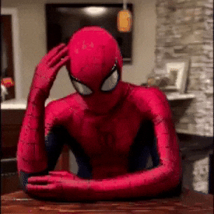 Tired Spiderman GIF