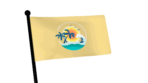 happy surf beach Sticker