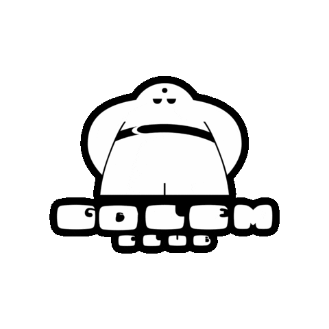 GolemClub fitness golem biela golemclub Sticker