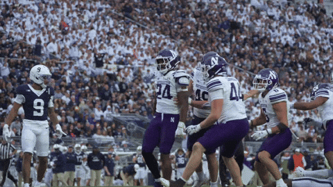 Northwestern Football Wildcats GIF by Northwestern Athletics